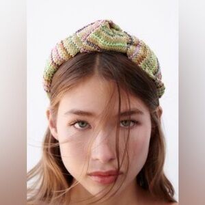 ZARA Woven Knotted Headband NWT